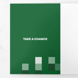 Carte Trois Volets Transparence verte fine contemporaine