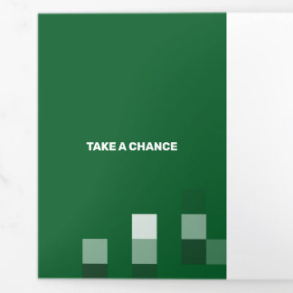 Carte Trois Volets Transparence verte fine contemporaine