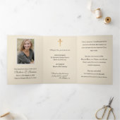 Carte Trois Volets Tri-fold Mother Mary Jesus Catholic Funeral (Intérieur)