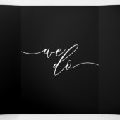 Carte Trois Volets Typographie noir classique Mariage minimal officie (Intérieur au milieu)