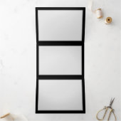 Carte Trois Volets Vibrant infinity with rainbow butterfly on black (Intérieur)