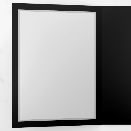 Carte Trois Volets Vibrant infinity with rainbow butterfly on black (Intérieur en premier)