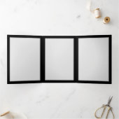 Carte Trois Volets Vibrant infinity with rainbow butterfly on black (Intérieur)