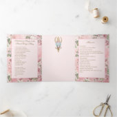 Carte Trois Volets Vierge religieuse Marie Prière catholique Floral (Intérieur)