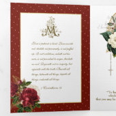 Carte Trois Volets Vierge religieuse Marie Prière Rosaire Valentine T (Intérieur en premier)