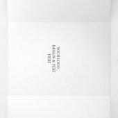 Carte Trois Volets White Personalized – Your Logo & Text Here (Intérieur au milieu)