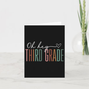 Carte Troisième année Oh Hé Retro Rentrée scolaire 3e an