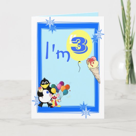 Carte Troisième anniversaire (Devant)