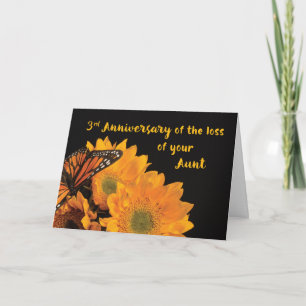 Carte Troisième anniversaire personnalisé de la perte de