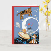 Carte Troisième comptine d'anniversaire (Fleur jaune)