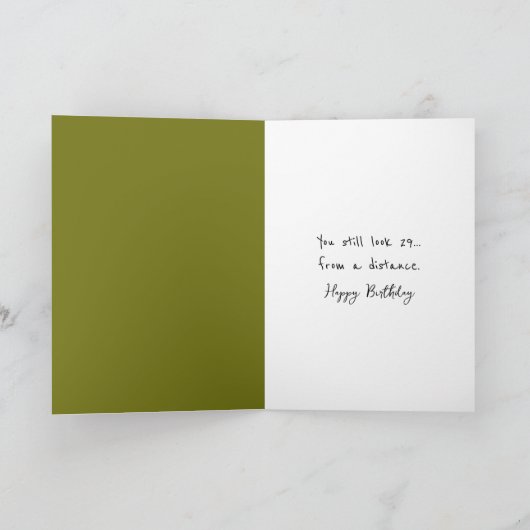 Carte Troll d'anniversaire vert sous un pont (Intérieur)