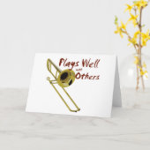 Carte Trombone joue bien (Fleur jaune)