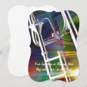 Carte Trombone ou invitation AJOUTER DU TEXTE (Devant / Derrière)