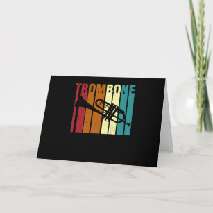 Carte Trombone Trombone Bande Vintage Retro