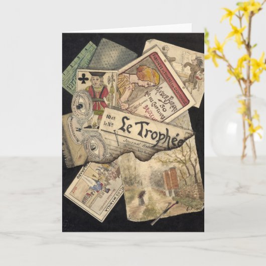 Carte Trompe l’oeil | E. Delcroix (Fleur jaune)