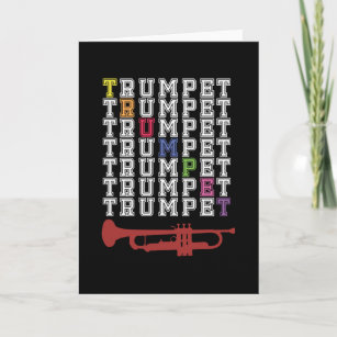 Carte Trompette colorée