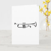 Carte Trompette noire (Fleur jaune)