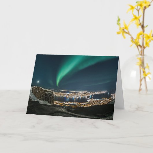 Carte Tromso Northern Lights (Fleur jaune)