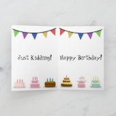 Carte trop de bougies drôle de dessin animé chat gâteau (Intérieur)