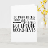 Carte Trop De Livres ? (Fleur jaune)