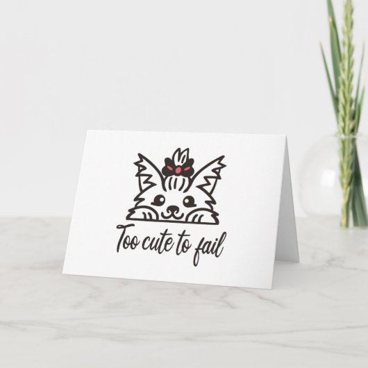 Carte Trop mignon pour échouer (Devant)