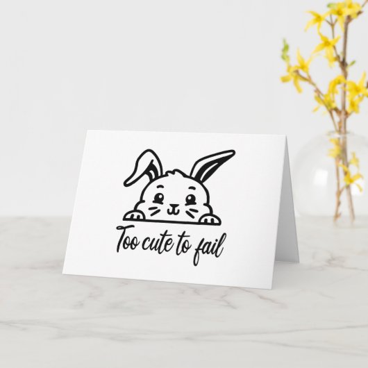 Carte Trop mignon pour échouer (Fleur jaune)
