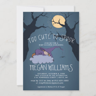 Carte Trop mignon pour effrayer Baby Shower de petite