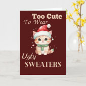 Carte Trop Mignon Pour Porter Des Pulls Laids Mignon Cha (Fleur jaune)