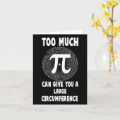 Carte Trop Pi Science Math Pi Day Math Teacher Graphique (Fleur jaune)
