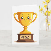 Carte Trophée Golden 1 Dad (Fleur jaune)