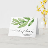 Carte Tropical à ma servante d'honneur le jour de mon ma (Fleur jaune)