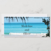 Carte Tropical Beach Boarding Pass Mariage Enregistrer L (Dos)