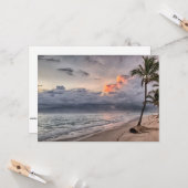 Carte Tropical beach in the Caribbean (Devant/Arrière en situation)