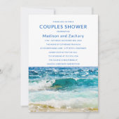 Carte Tropical Beach Mariage Couples Douche (Devant)