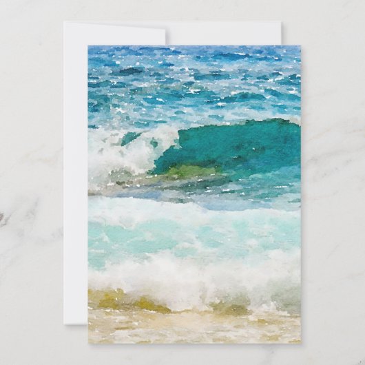 Carte Tropical Beach Mariage Couples Douche (Dos)