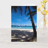 Carte Tropical Beaches | White Beach Boracay Philippines (Fleur jaune)