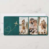 Carte Tropical Boarding Pass Destination Plane Ticket (Dos)