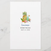 Carte Tropical Bridal shower (Dos)