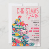 Carte Tropical Christmas Party Invitation (Devant)