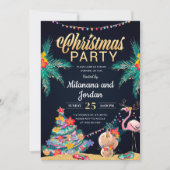 Carte Tropical Christmas Party Invitation (Devant)
