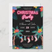 Carte Tropical Christmas Party Invitation (Devant)