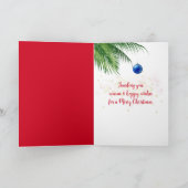 Carte Tropical Christmas Sand Snowman (Intérieur)