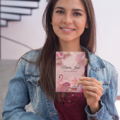 Carte Tropical Flamant Rose Quinceañera, sur mesure