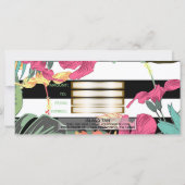 Carte Tropical Floral Flowers Feuille Certificat cadeau (Dos)