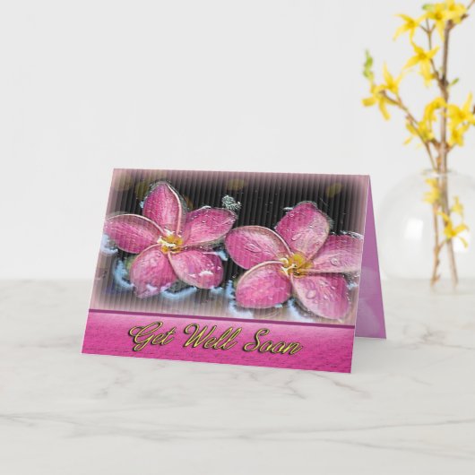 Carte Tropical Get Well (Fleur jaune)