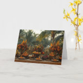 Carte 🍂 Tropical Harvest Feast – Thanksgiving Card (Fleur jaune)