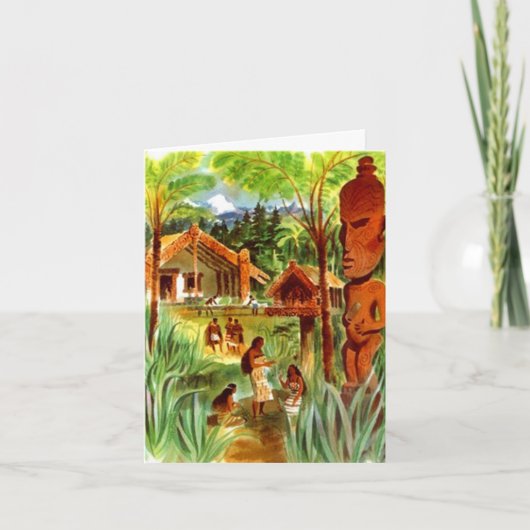 Carte Tropical Hawaii Tiki Mahalo Merci TY (Devant)