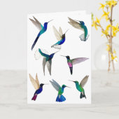 Carte Tropical Hummingbirds (Fleur jaune)
