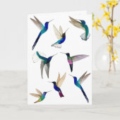 Carte Tropical Hummingbirds (Fleur jaune)