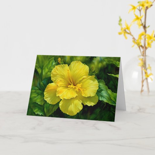 Carte Tropical Jaune Art Note (Fleur jaune)